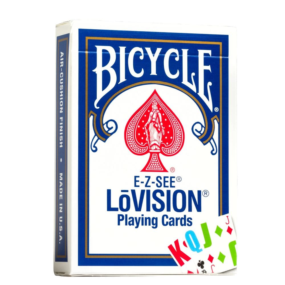 Baralho de cartas Bicycle E-Z See/Lo-Vision para deficientes visuais