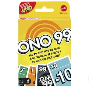 Jogo de cartas Mattel Games ONO 99 para crianças e adultos