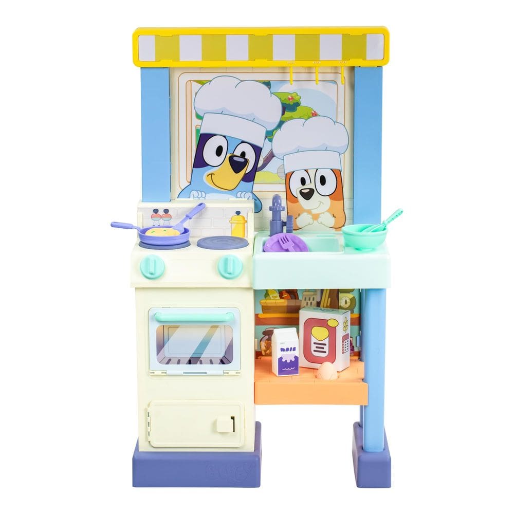 Conjunto de brinquedos de cozinha Bluey Cook com chef com mais de 20 sons de 90 cm de altura