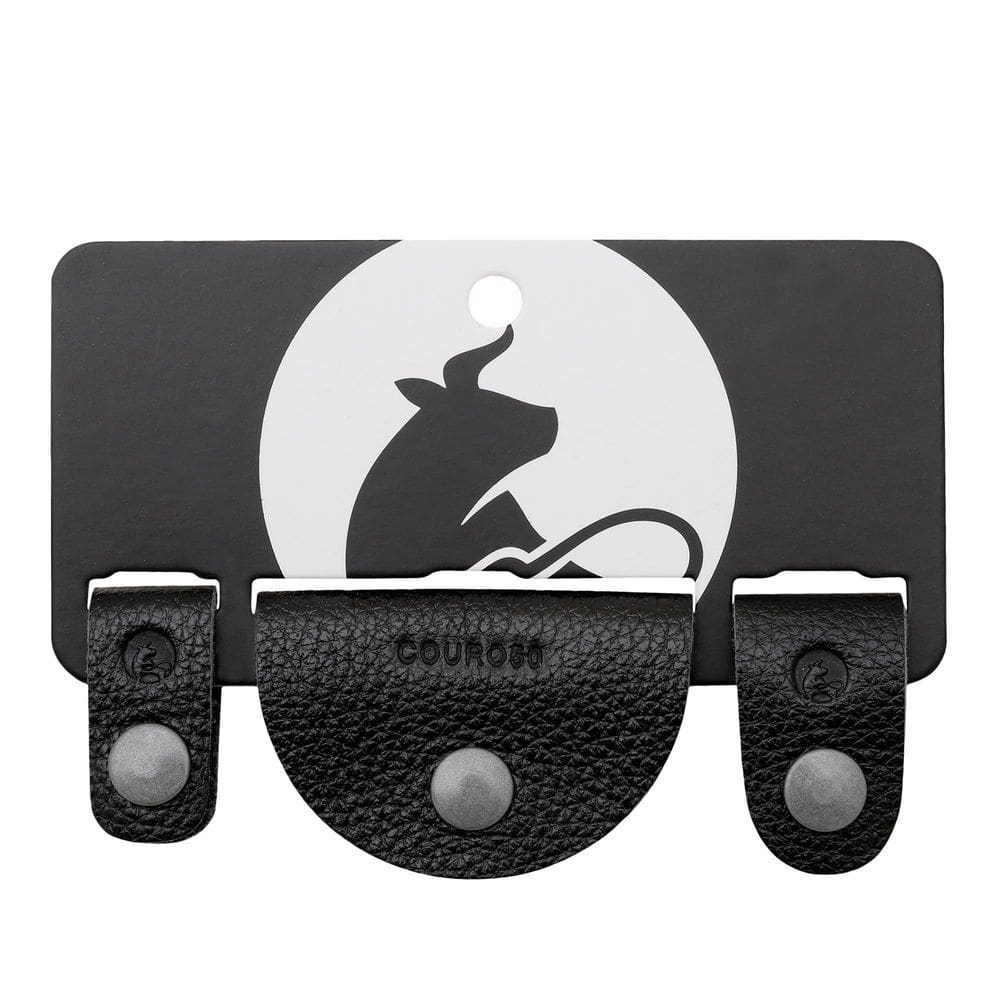 Kit Porta-cabo Couro | Organizador | 3 Tamanhos | Macio