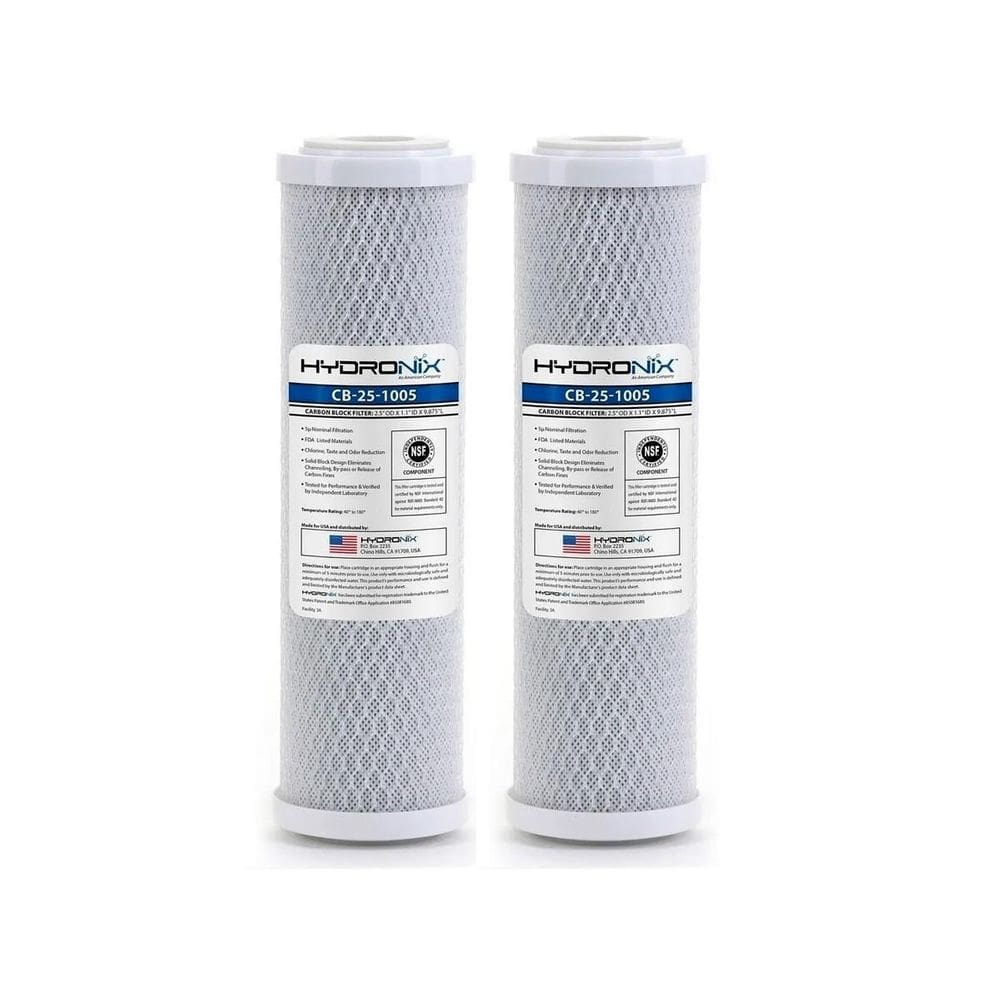 Kit 2 Refil Carbon Block Hydronix 10X2.1/2 5 Micras Carvão