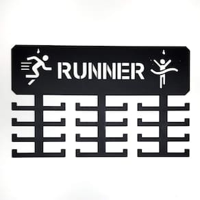 Porta Medalhas Corrida | Suporte 24 Medalhas | MDF Preto