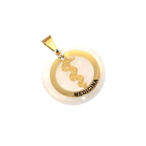 Pingente Profissão Medicina Médica Folheado Ouro 18k