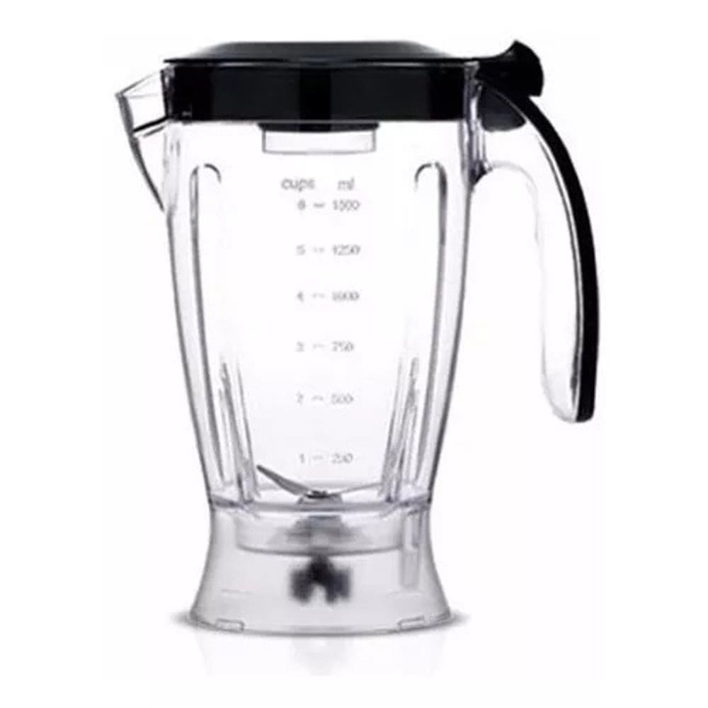 Copo Liquidificador Walita Liqfaz Cristal Preto C/ Tampa
