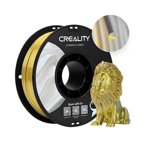 Filamento CR SILK Creality para Impressora 3D Ouro e Prata 1Kg 1.75mm