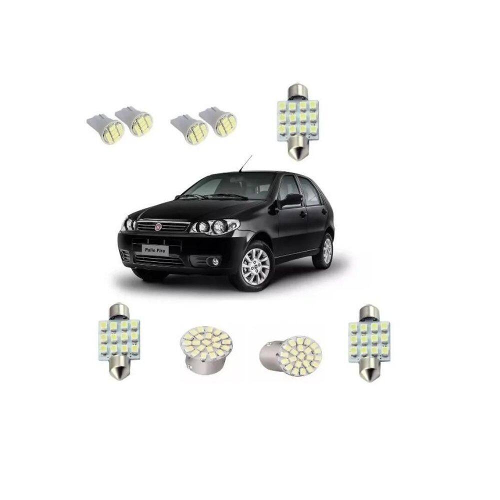 Kit Lâmpadas Led Palio G1 G2 G3 Torpedo Pingo Teto Placa Ré
