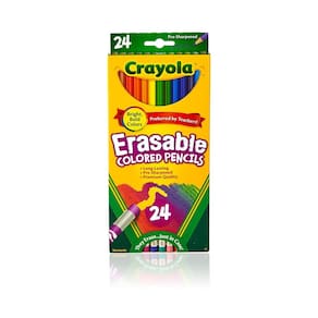 Lápis de cor Crayola apagáveis de 24 quilates para crianças de 6 anos ou mais