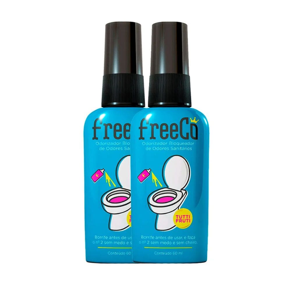 Bloqueador de Odores Sanitários FreeCô Tutti Frutti 60ml | Kit com duas unidades