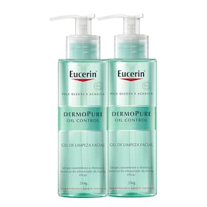 Kit 2 Eucerin Dermo Pure Oil Control Gel de Limpeza Facial 200ml