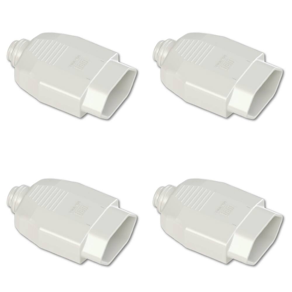 Kit Plugue Fêmea 2P+T 20A 250Vca Branco 4 peças