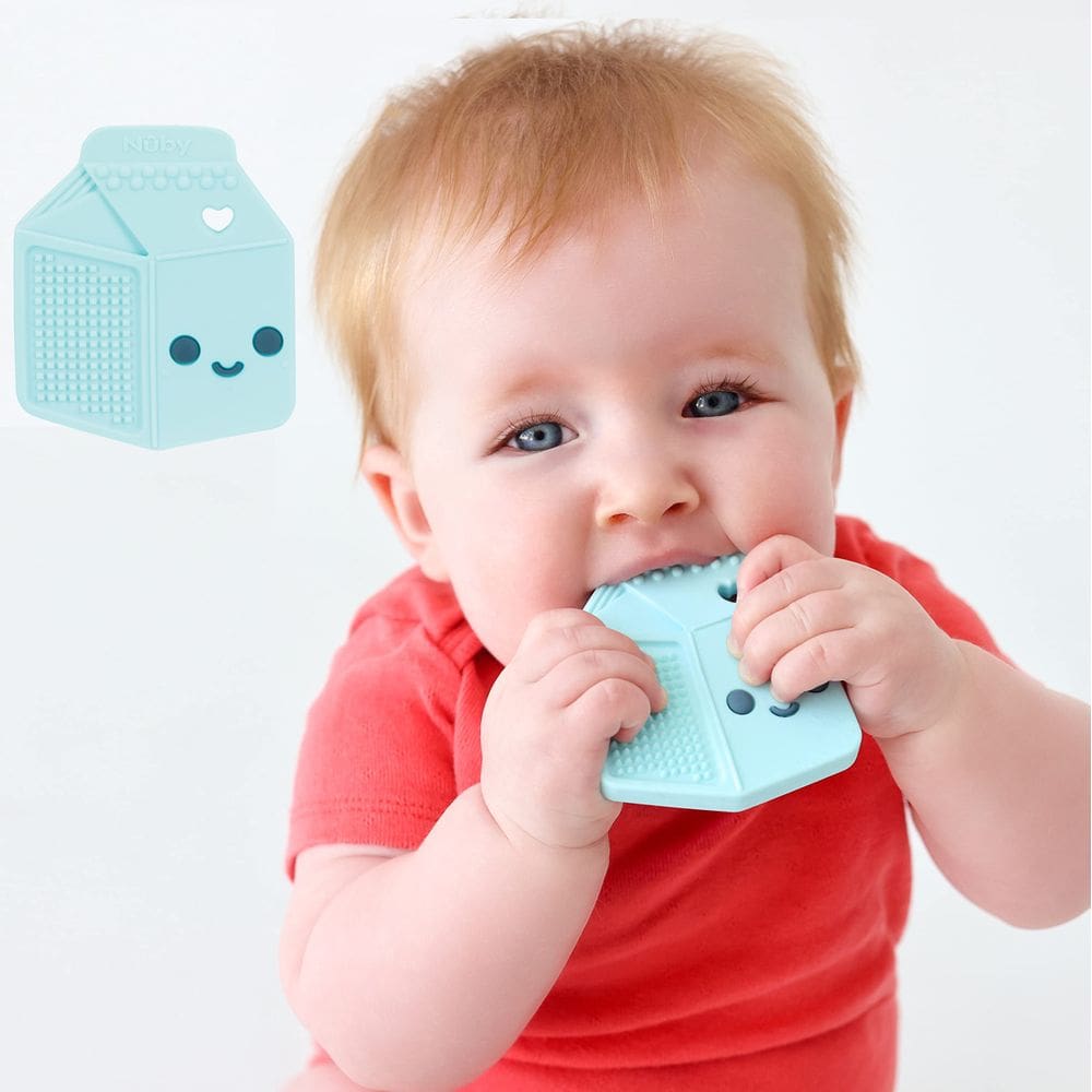 Caixa de leite Teether Nuby All Silicone de 3 meses ou mais