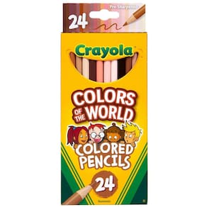 Lápis de cor Crayola Colors of the World, pacote com 24 x 24