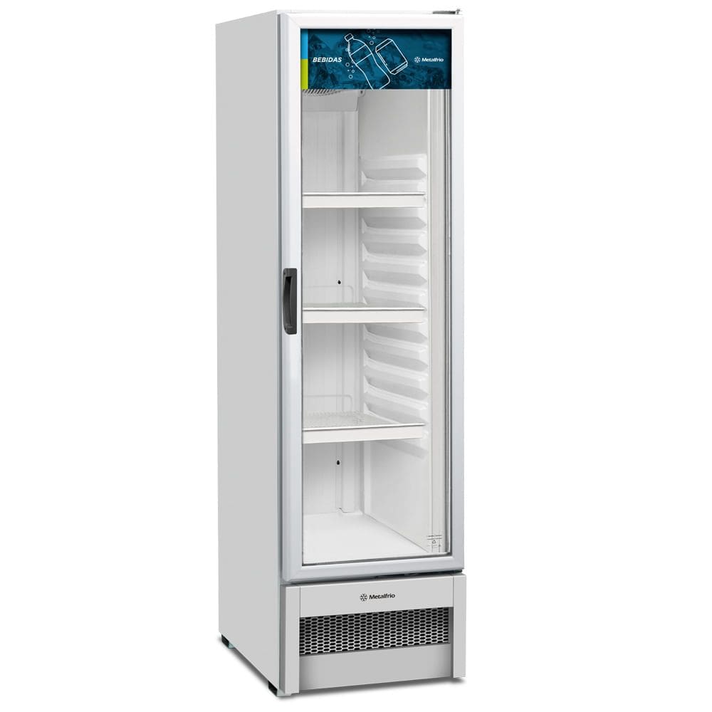 Expositor Vertical Porta de Vidro 326 Litros Metalfrio VB28R Branco 220v