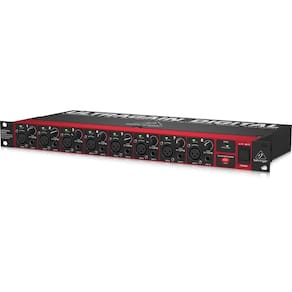 Pré-amplificador de microfone Behringer ADA8200 8 canais AD/DA de 24 bits