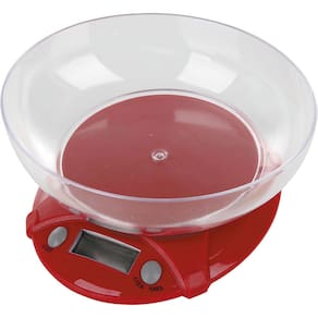 Balança de Cozinha 7Kg Digital Casa do Chef Vermelha