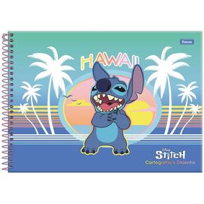 Caderno Capa Dura Cartografia Desenho 80 Folhas Stitch 3365270