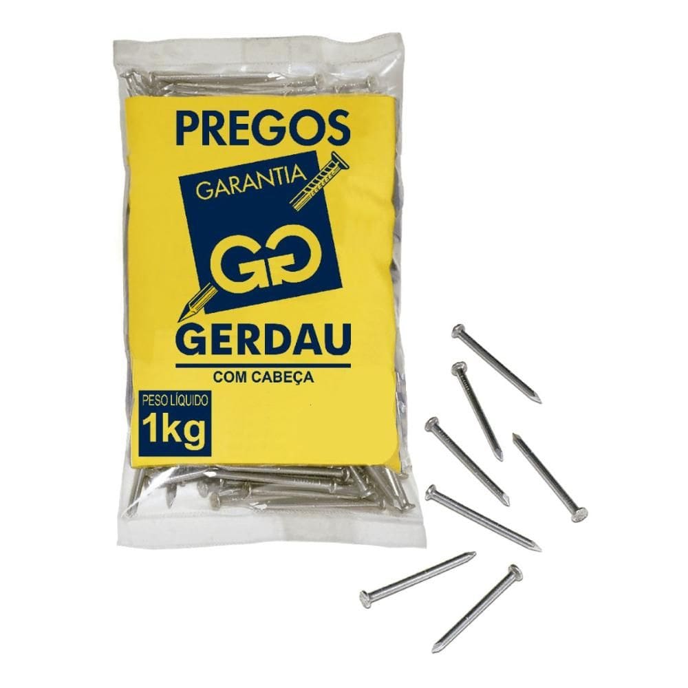 Prego Polido com Cabeça 20x48 Gerdau 1kg