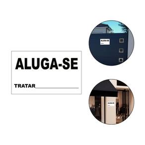 Placa Aluga-Se Chapa Casa Salão Comercial Aluguel 31,5X19Cm