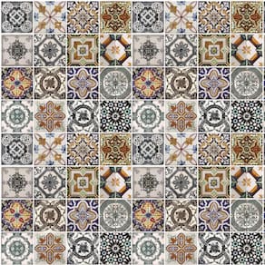Papel De Parede Azulejo Tons Marrom Adesivo Cozinha Banheiro