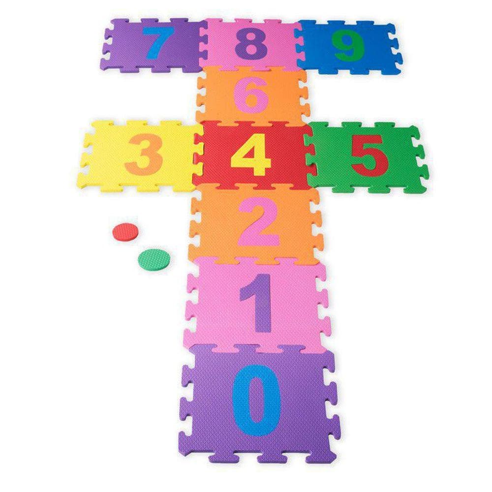 Tapete Em Eva - Números Amarelinha 10 Peças