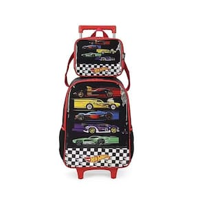 Mochila De Rodinhas E Lancheira Hot Wheels Preto Luxcel