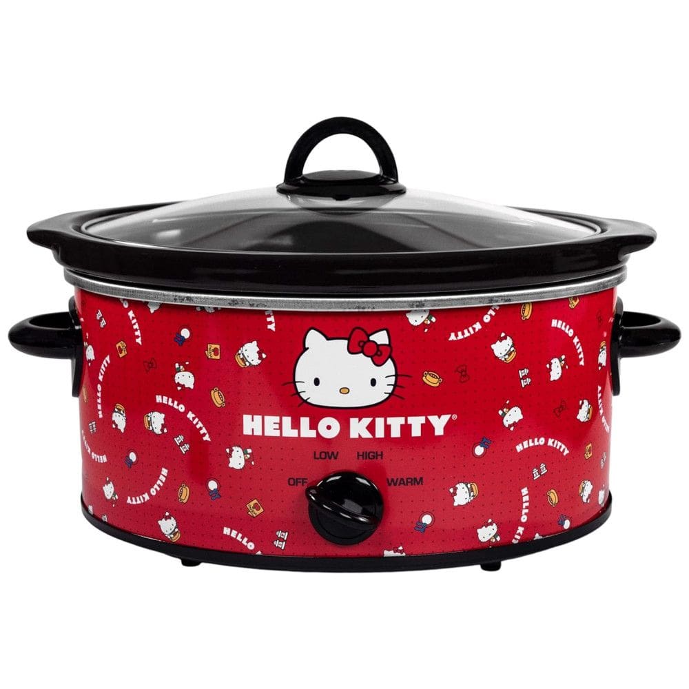 Panela Eletrica Multifuncional 4,7L com Tema Hello Kitty e 3 Modos de Calor, 110V 270W, Uncanny Brands, Vermelha