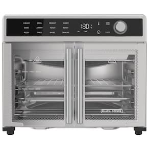 Forno Elétrico de Bancada em Aço Inoxidável com 12 Funções de Cozimento, Temporizador, Função Air Fryer, 110V 1650W, BLACK DECKER TO62D5, Prata