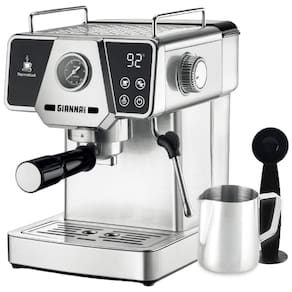 Máquina de Café Expresso 20 Bar com Bocal de Leite, Cronômetro e Tanque de Água de 1,8L, 110V 1350W, Gianna Milano, Prata