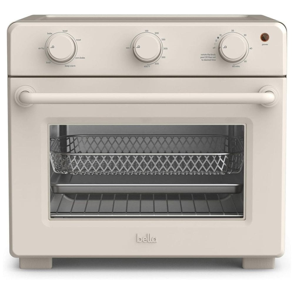 Forno Elétrico 7 em 1 com Capacidade de 23L, Desligamento Automático, Temporizador Audível e 7 Menus Predefinidos, 110V 1700W, Bella, Creme