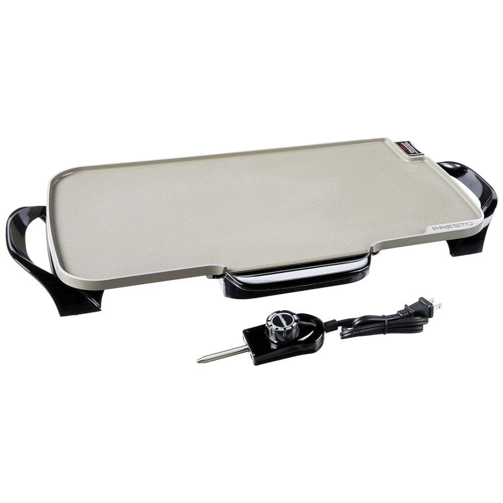 Grelhador Elétrico em Cerâmica com Alças Removíveis e Controle de Temperatura, 110V 1500W, Presto, Preta
