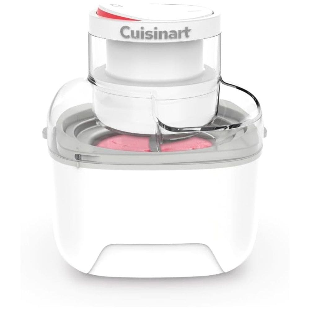 Máquina de Sorvete 500 ml com Funil de Ingredientes Embutido, Tampa e Pá Removíveis, 110V, Cuisinart, Branca