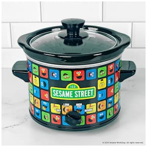 Panela Eletrica Multifuncional 1,8L com Sesame Street e 3 Modos de Calor, 110V 120W, Uncanny Brands, Colorida
