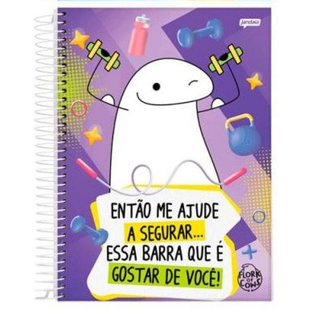 Caderno Univ. 240 Folhas 15 Matérias Flork Roxo - Jandaia