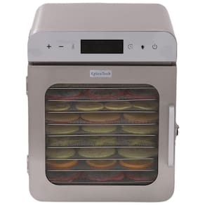 Desidratador de Alimentos EpicuTech S410, 10 Bandejas de Aço Inoxidável, Controle de Temperatura 90°C, Temporizador 24H, 400W