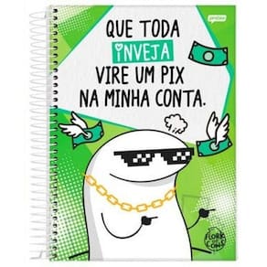 Caderno Univ. 240 Folhas 15 Matérias Flork Verde - Jandaia