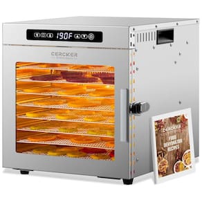 Desidratador de Alimentos Cercker 9 Bandejas - 800W, Controle de Temperatura, Ideal para Carne Seca e Frutas