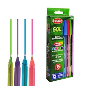 12 Canetas Coloridas 1.0Mm Volta Às Aulas 2025 De Qualidade