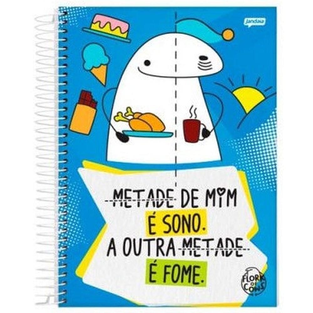 Caderno Univ. 240 Folhas 15 Matérias Flork Azul - Jandaia
