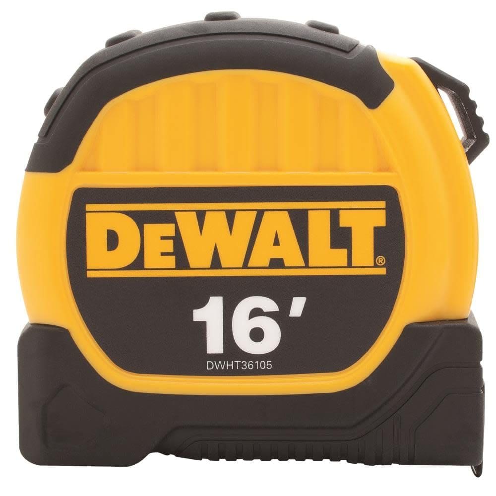 Fita métrica Dewalt Lâmina de leitura fracionária de base de 5 m/16 pés de largura