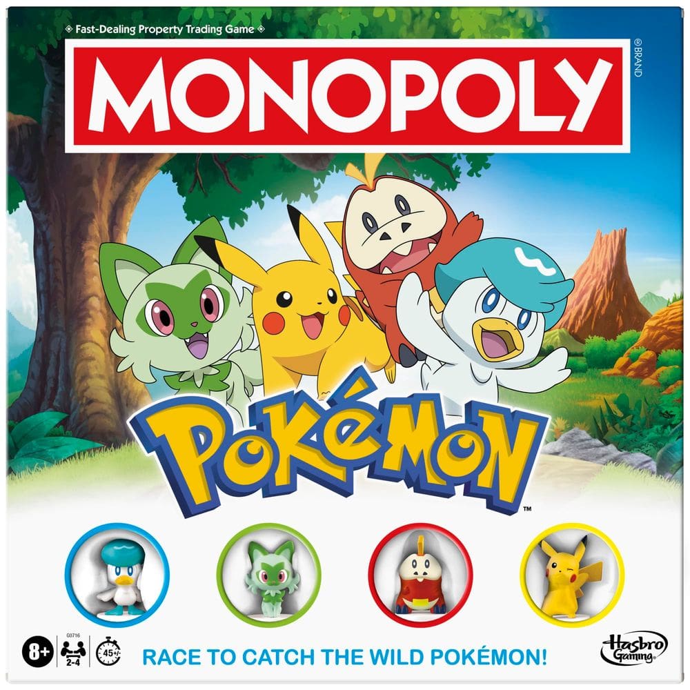 Jogo de tabuleiro Monopoly Pokémon Edition | 8 anos ou mais | 2 a 4 jogadores