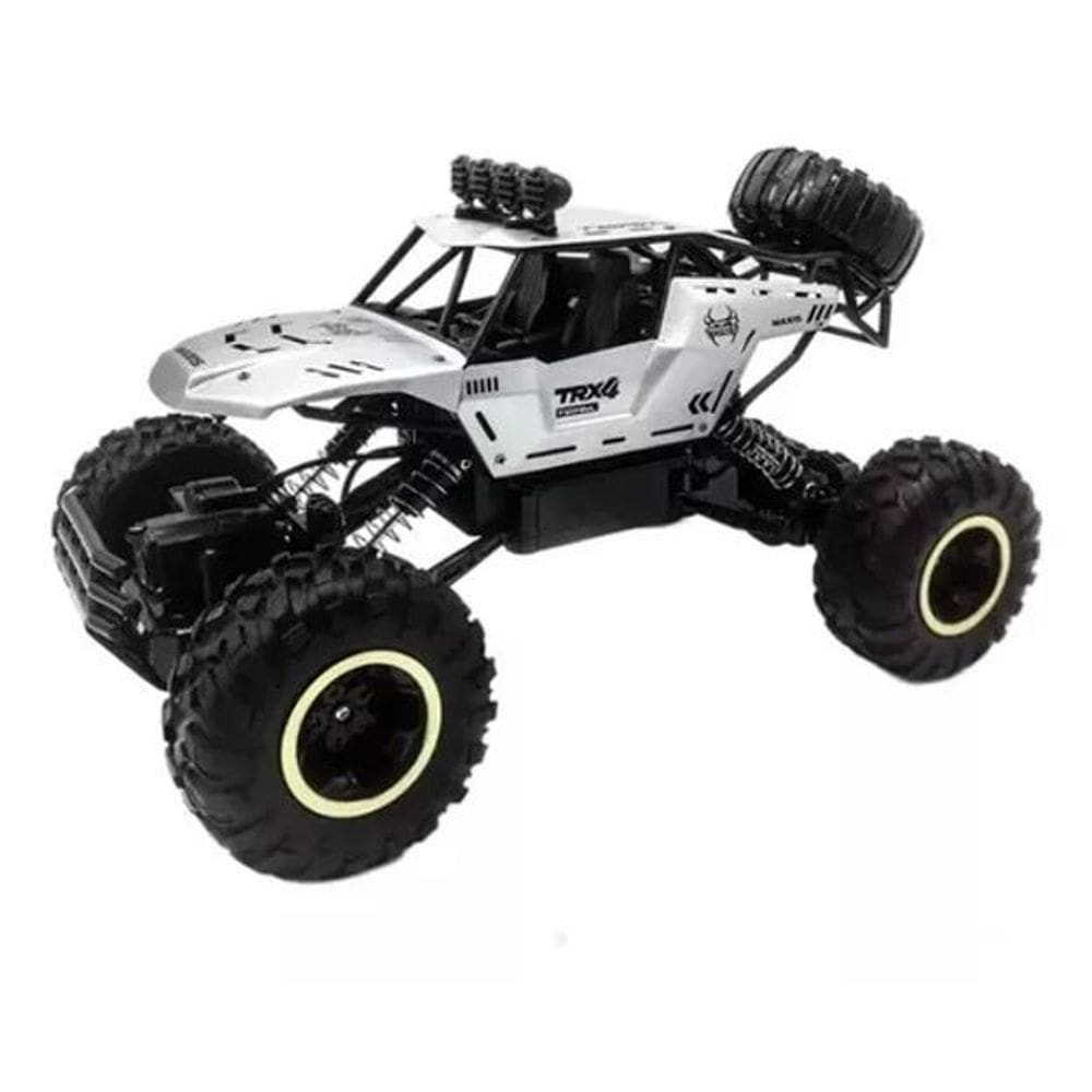 Carrinho De Controle Remoto 4Wd Cor Prata 4X4 37Cm