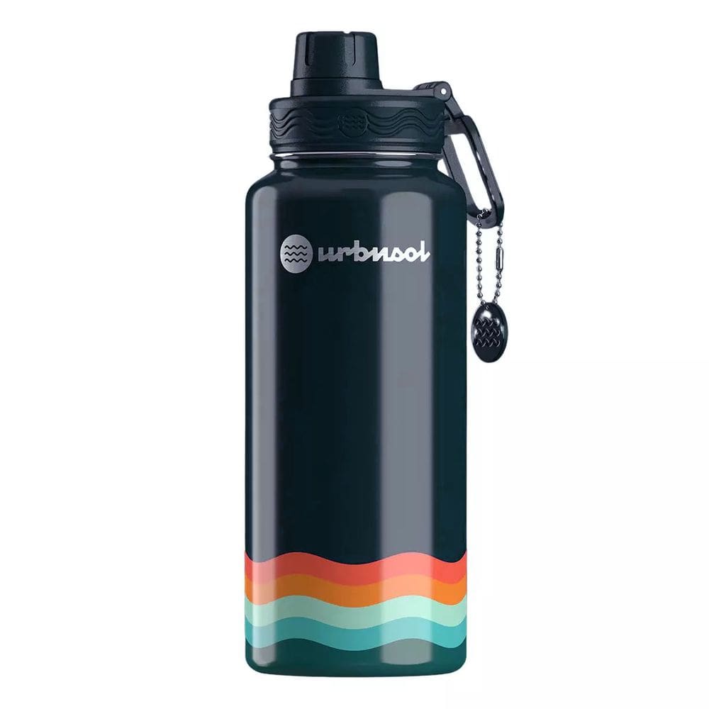 Garrafa Térmica Em Aço Inox Hydrotank Cor Azul Noite Estampada 1180ml Urbnsol
