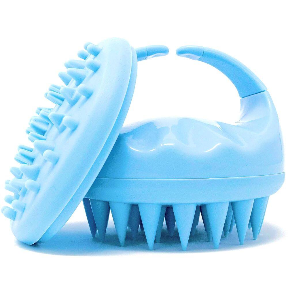 Massageador de couro cabeludo e escova de shampoo Flathead para remoção de caspa