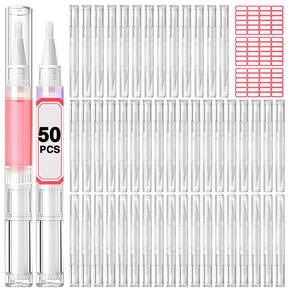 Caneta de óleo para unhas DuPaksys 50 unidades, 3 ml, caneta de óleo de cutícula vazia, viagem