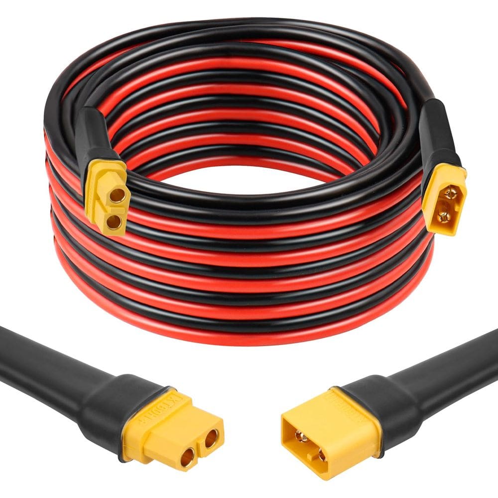 Cabo de extensão XT60 de cobre estanhado de 6 m e 10 AWG para modelos RC