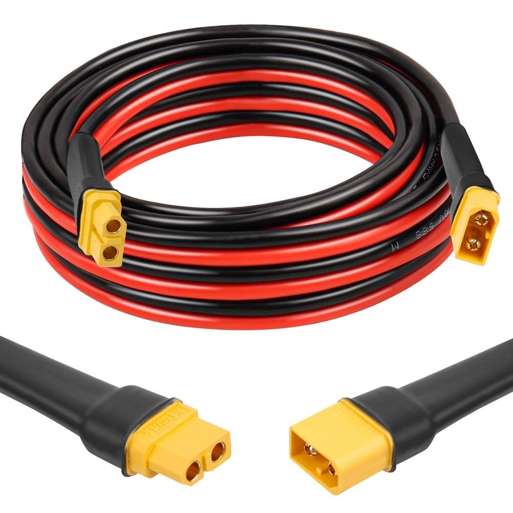 Cabo de extensão XT60 de cobre estanhado de 3 m 10AWG para modelos RC