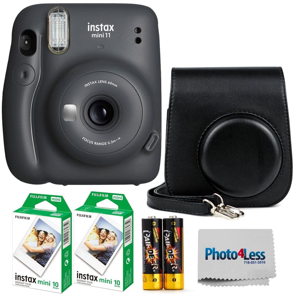 Câmera instantânea Fujifilm Instax Mini 11 com filme e acessório