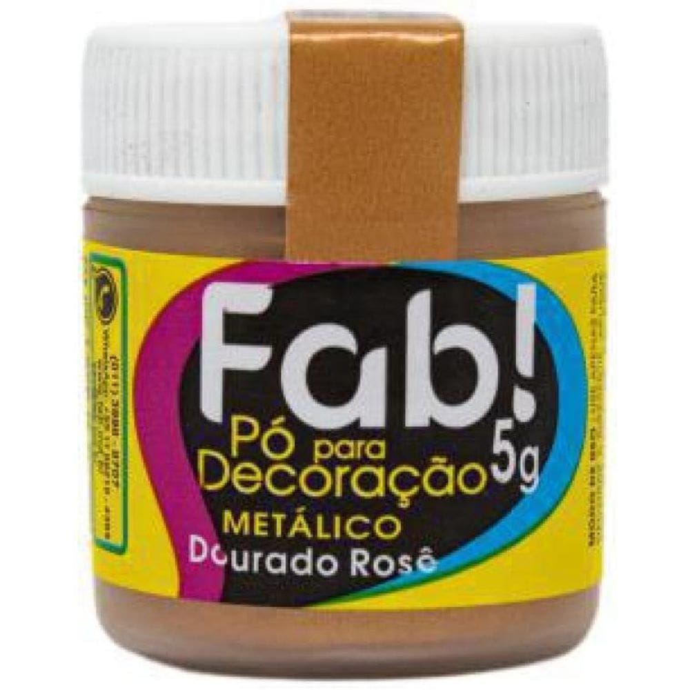 Corante Em Pó Brilho Para Decoração De Bolo Dourado Rose