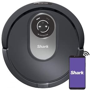 Aspirador de Pó Robô IQ Navigation, com navegação avançada, WiFi, multifunção, preto, 110v, SHARK RV2001, Preto