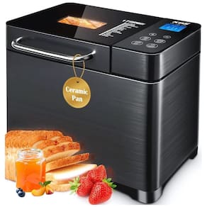 Panificadora Automática Pro Aço Inoxidável Pão XL, 17 em 1, 3 Tamanhos, 3 Cores Pão, 110v, KBS New Model Bread Machine, Preto